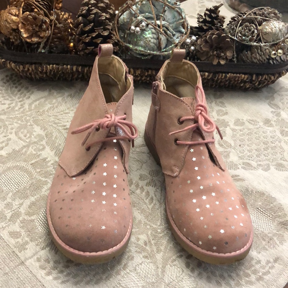 Joules UK sz 3 dusty rose suede booties